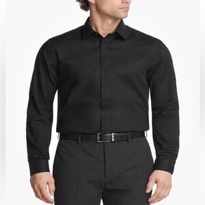 Calvin Klein Men's Black Slim Fit Dress Shirt 15.5 34/35